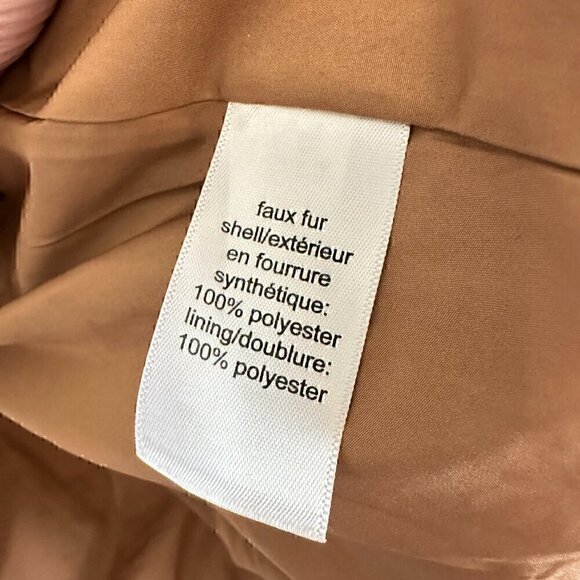 Faux fur warm fully lined women's vest XXL side pockets buttons beige brown - Picture 6 of 9